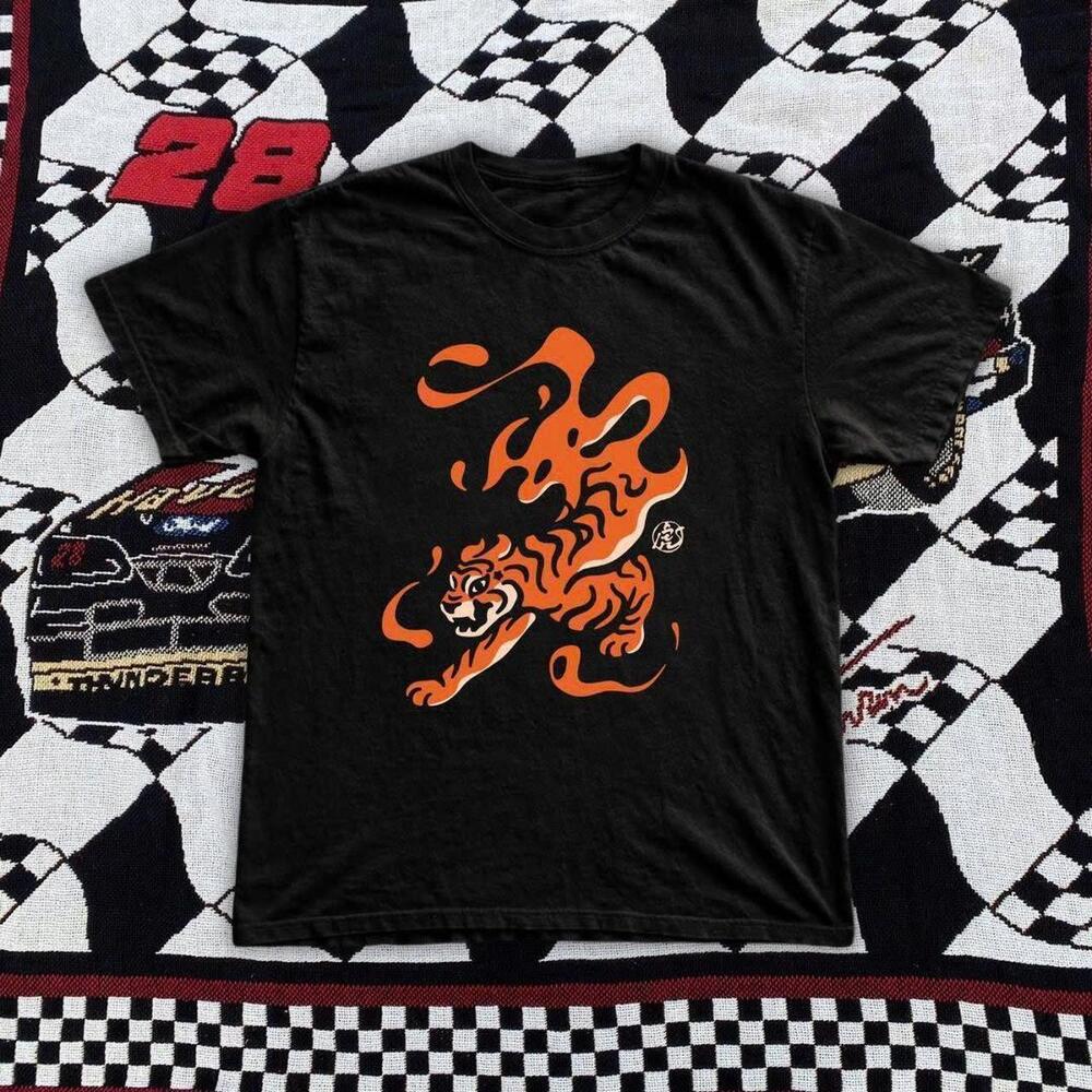 Black And Orange Tiger Tee
